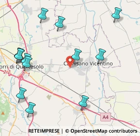Mappa Via Rasega, 36043 Camisano vicentino VI, Italia (5.19692)