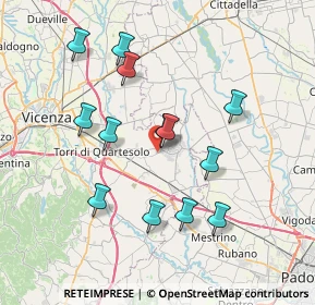 Mappa Via Rasega, 36043 Camisano vicentino VI, Italia (7.01615)