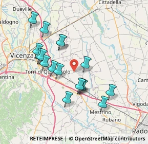 Mappa Via Rasega, 36043 Camisano vicentino VI, Italia (6.83588)