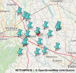 Mappa Via Rasega, 36043 Camisano vicentino VI, Italia (7.11158)