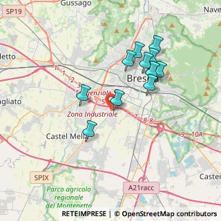 Mappa Via V Villaggio Sereno, 25125 Brescia BS, Italia (3.36091)