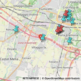 Mappa Via V Villaggio Sereno, 25125 Brescia BS, Italia (2.555)