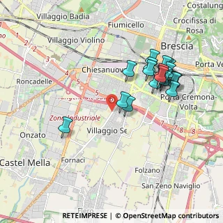 Mappa Via V Villaggio Sereno, 25125 Brescia BS, Italia (1.904)