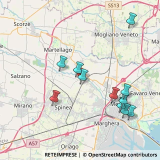 Mappa Piazza Donatori Di Sangue, 30030 Martellago VE, Italia (4.37091)
