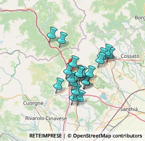 Mappa Via Andrate, 10013 Borgofranco d'Ivrea TO, Italia (9.8995)