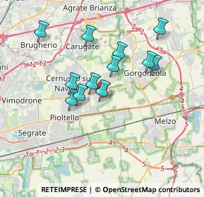 Mappa Via Milano, 20060 Cassina De' Pecchi MI, Italia (3.1325)