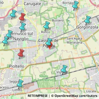 Mappa Via Milano, 20060 Cassina De' Pecchi MI, Italia (3.1025)