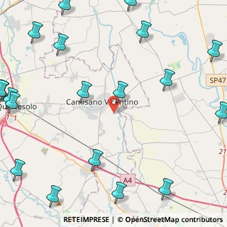 Mappa Via Comoleo di Sopra, 36043 Camisano vicentino VI, Italia (6.937)