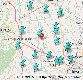 Mappa Via Comoleo di Sopra, 36043 Camisano vicentino VI, Italia (9.563)