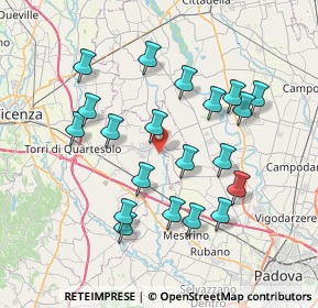 Mappa Via Comoleo di Sopra, 36043 Camisano vicentino VI, Italia (7.238)