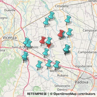 Mappa Via Comoleo di Sopra, 36043 Camisano vicentino VI, Italia (6.9715)