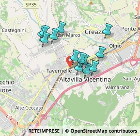 Mappa Via Tavernelle, 36077 Altavilla Vicentina VI, Italia (1.38923)
