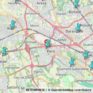 Mappa A4 Torino - Trieste, 20016 Pero MI, Italia (3.68273)