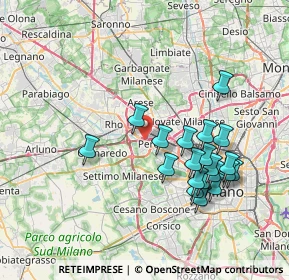 Mappa A4 Torino - Trieste, 20016 Pero MI, Italia (7.3985)