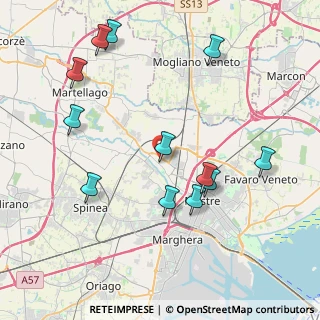 Mappa Via E. Scaramuzza, 30174 Chirignago-Zelarino VE, Italia (4.42083)