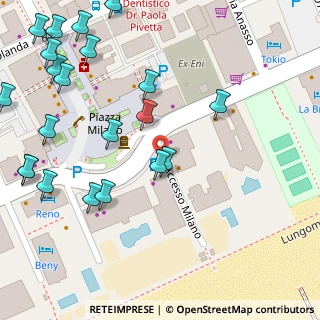 Mappa Piazza Milano, 30016 Jesolo VE, Italia (0.08261)