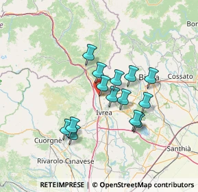 Mappa 10013 Borgofranco d'Ivrea TO, Italia (11.07786)