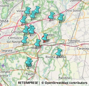 Mappa 20060 Pozzuolo Martesana MI, Italia (7.68)