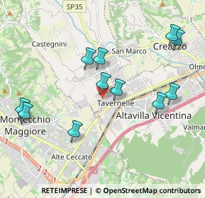 Mappa Viale dei Rododendri, 36077 Altavilla Vicentina VI, Italia (2.24833)