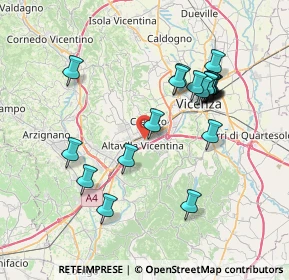 Mappa Via Fontanelle, 36077 Altavilla Vicentina VI, Italia (7.3015)