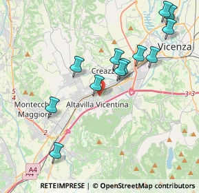 Mappa Via Fontanelle, 36077 Altavilla Vicentina VI, Italia (4.13417)