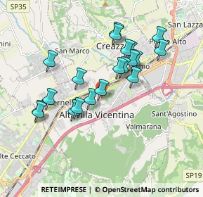 Mappa Via Fontanelle, 36077 Altavilla Vicentina VI, Italia (1.668)