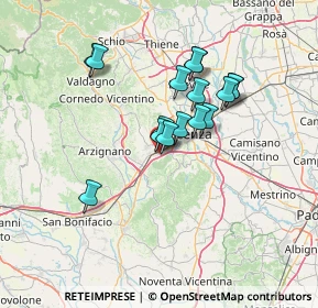 Mappa Via Fontanelle, 36077 Altavilla Vicentina VI, Italia (11.0725)