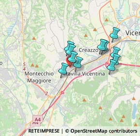 Mappa Viale dei Tigli, 36077 Altavilla Vicentina VI, Italia (2.83455)