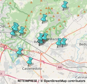 Mappa Via Gioacchino Rossini, 25086 Rezzato BS, Italia (3.60571)