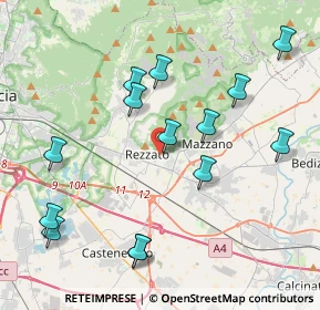 Mappa Via Gioacchino Rossini, 25086 Rezzato BS, Italia (4.37143)