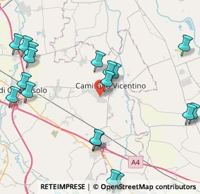 Mappa Via B. Ferracina, 36043 Camisano Vicentino VI, Italia (5.514)