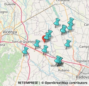 Mappa Via B. Ferracina, 36043 Camisano Vicentino VI, Italia (6.81933)