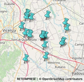 Mappa Via B. Ferracina, 36043 Camisano Vicentino VI, Italia (6.4295)
