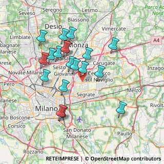 Mappa 20090 Vimodrone MI, Italia (6.92158)