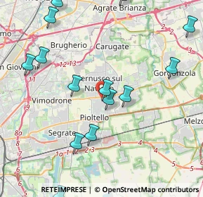Mappa Via S. Pio X, 20063 Cernusco sul Naviglio MI, Italia (5.20667)