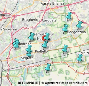 Mappa Via S. Pio X, 20063 Cernusco sul Naviglio MI, Italia (4.00929)