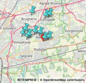 Mappa Via S. Pio X, 20063 Cernusco sul Naviglio MI, Italia (2.83182)