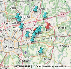 Mappa Via S. Pio X, 20063 Cernusco sul Naviglio MI, Italia (5.7875)