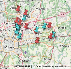 Mappa Via S. Pio X, 20063 Cernusco sul Naviglio MI, Italia (7.24556)