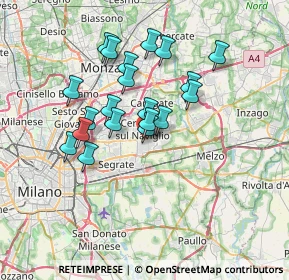 Mappa Via S. Pio X, 20063 Cernusco sul Naviglio MI, Italia (5.9275)