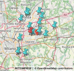 Mappa Via S. Pio X, 20063 Cernusco sul Naviglio MI, Italia (6.89188)