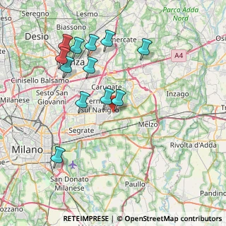 Mappa Via Orsa Maggiore, 20051 Cassina de' Pecchi MI, Italia (7.87917)