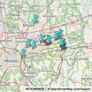 Mappa Via Orsa Maggiore, 20051 Cassina de' Pecchi MI, Italia (5.09286)