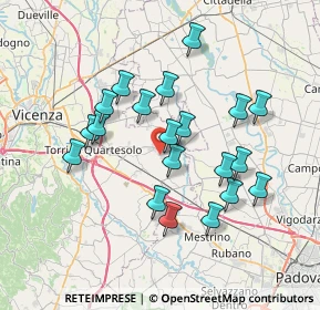 Mappa Via dell'Industria, 36043 Camisano Vicentino VI, Italia (6.6015)