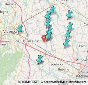 Mappa Via dell'Industria, 36043 Camisano Vicentino VI, Italia (6.70357)