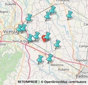 Mappa Via dell'Industria, 36043 Camisano Vicentino VI, Italia (7.13083)