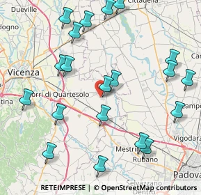 Mappa Via dell'Industria, 36043 Camisano Vicentino VI, Italia (9.558)