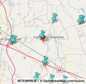 Mappa Via dell'Industria, 36043 Camisano Vicentino VI, Italia (6.36083)