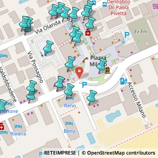 Mappa Piazza Milano de Plaza, 30016 Lido di Jesolo VE, Italia (0.075)