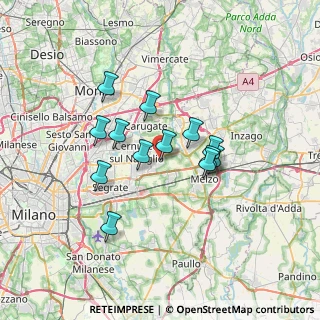 Mappa Piazza Europa, 20051 Cassina de' Pecchi MI, Italia (5.41692)